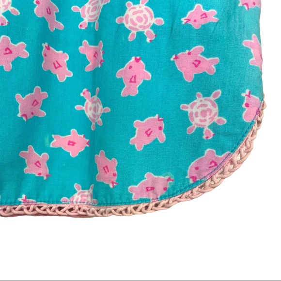 LILY PULITZER vintage fish turtles print skirt sz 10 - Picture 5 of 9